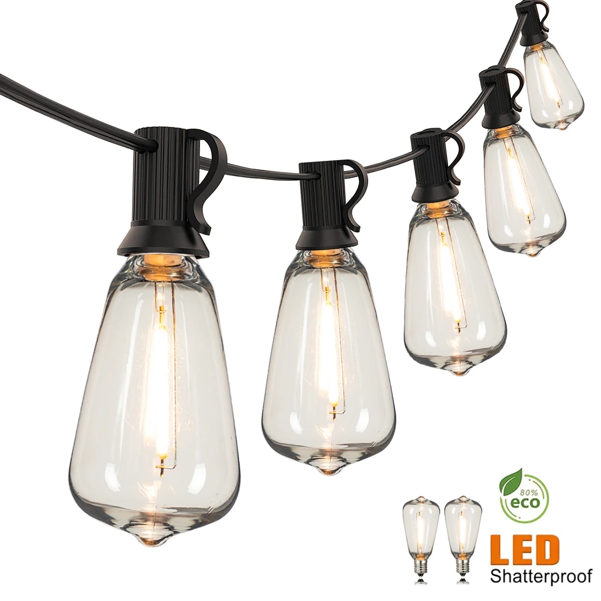 Smart Garden Furniture - Guirlande lumineuse d'extérieur ST38, connectable, incassable,