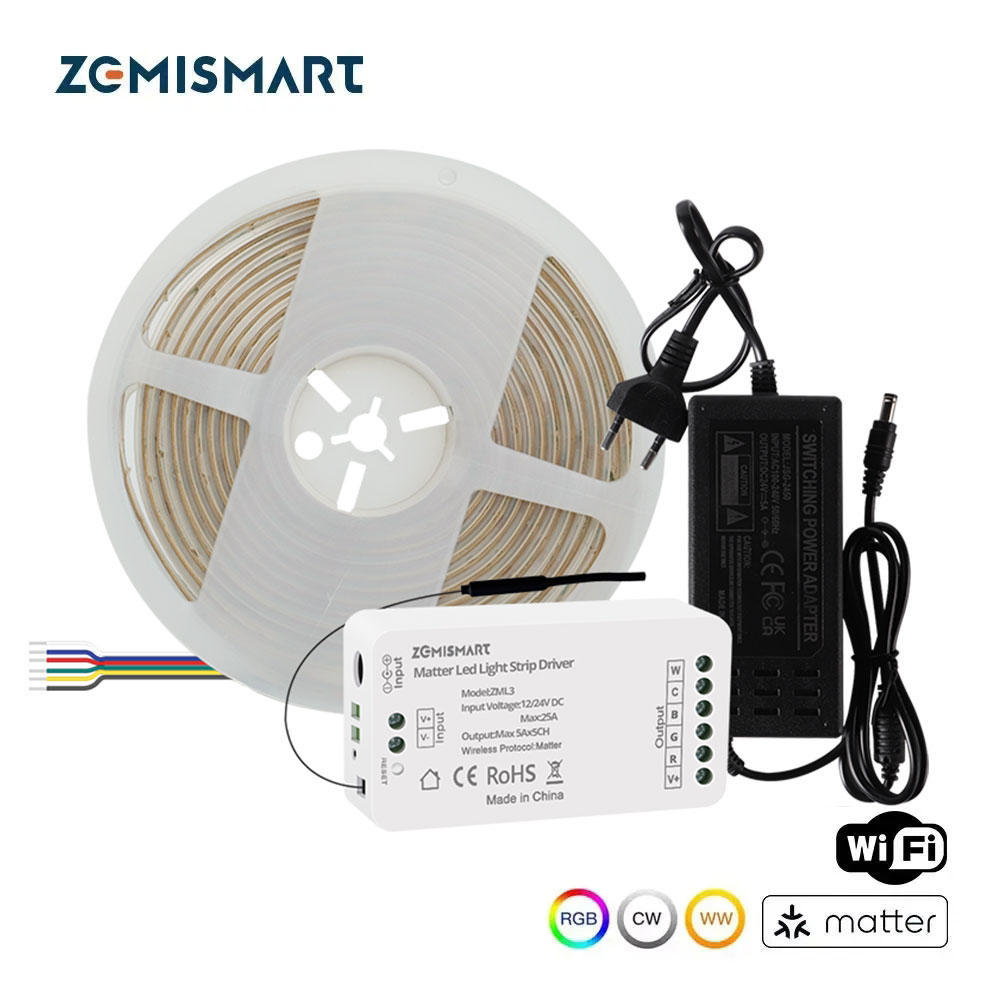 Smart Garden Light Controller - Zemismart-Bande lumineuse LED COB, RGBCW, IP65