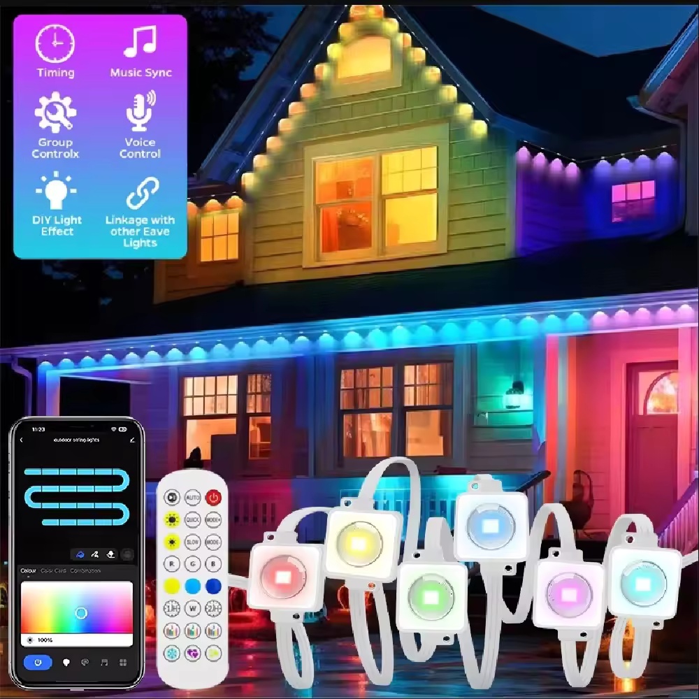 Smart Garden Light Controller - Lumières de toit intelligentes RGBIC 15M/30M/45M/60M/90M