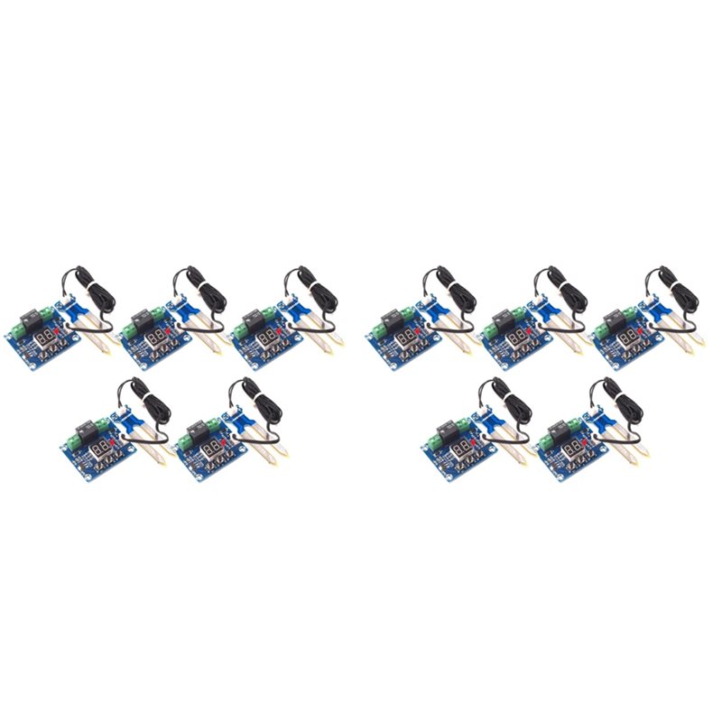 Soil Test Digital - Module d'arrosage automatique numérique 12V QWE-10Pcs,