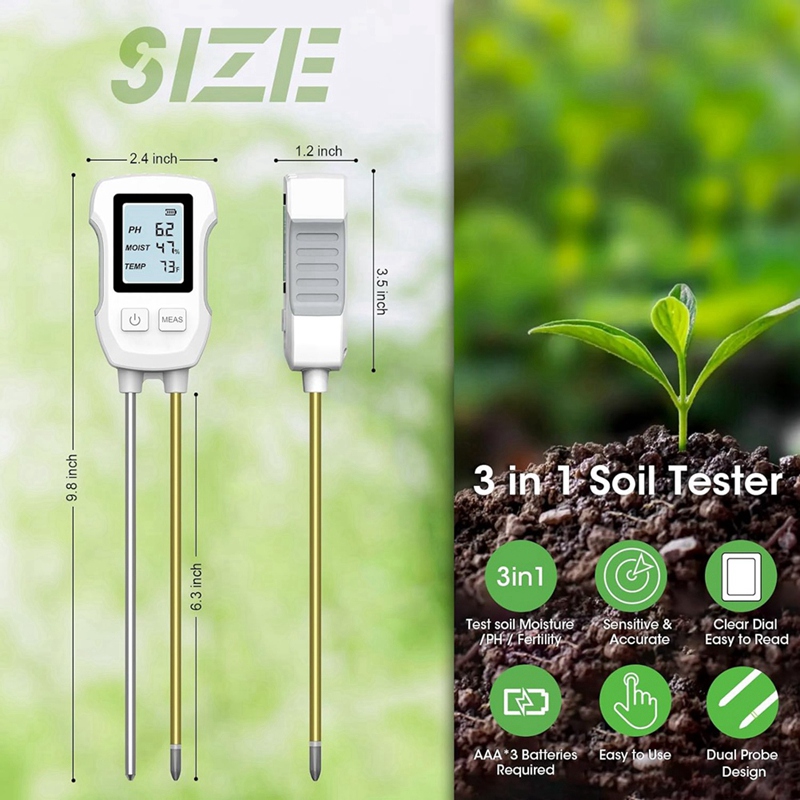 Testeur d'humidité du sol 3 en - Soil Test Digital avis et prix