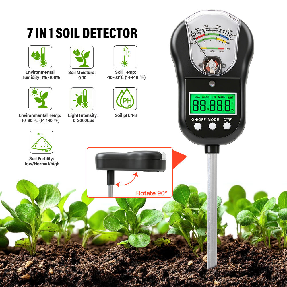 Testeur de sol 7-en-1 rotatif  - Soil Test Digital avis et prix