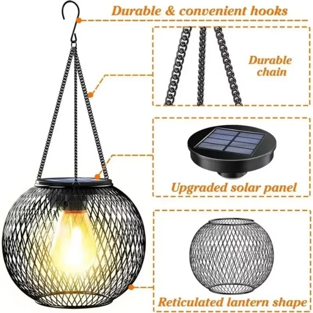 Lanterne solaire en fer forgé, - Smart Zen Garden avis et prix